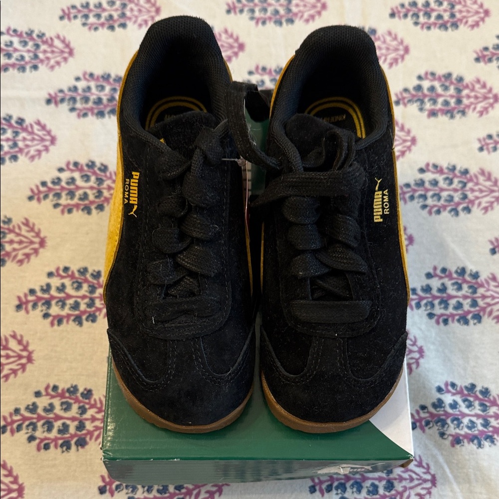 Puma Kids Black and Yellow Sneakers - 10C